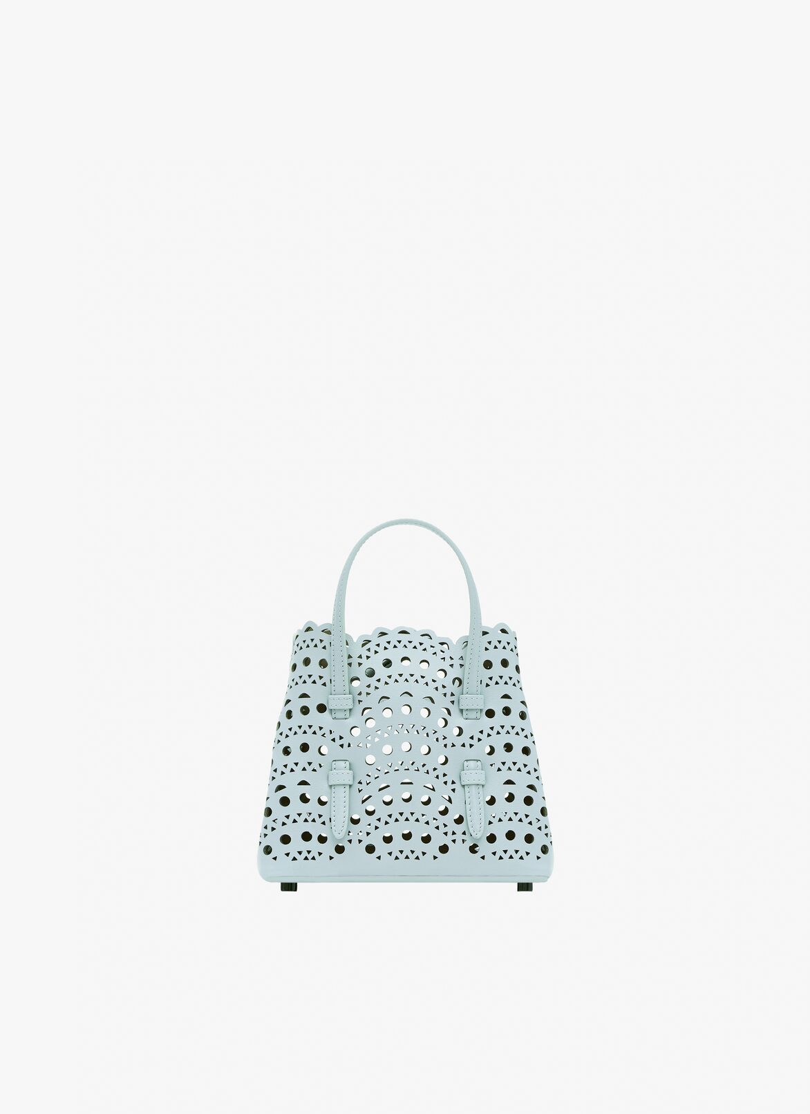 Mina 16 bag in vienne wave calfskin ALAÏA GRAY MINA 16 BAG IN VIENNE WAVE CALFSKIN